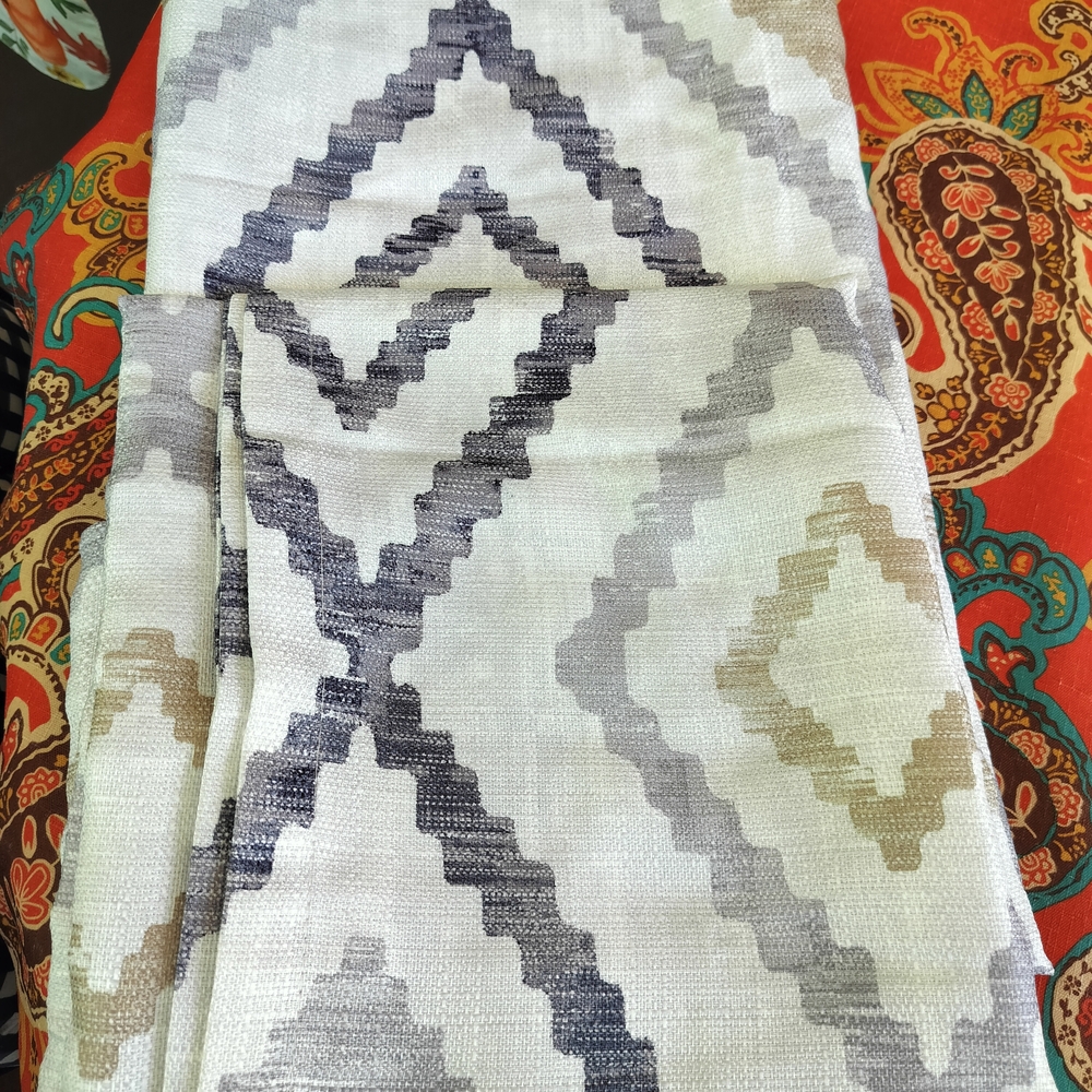 Geometric Patterned Home Accent in Gray and Brown